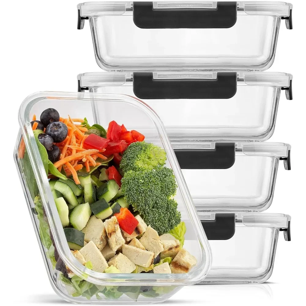 Meal Prep Glass Containers With Lids - y Glass Food Storage Containers with