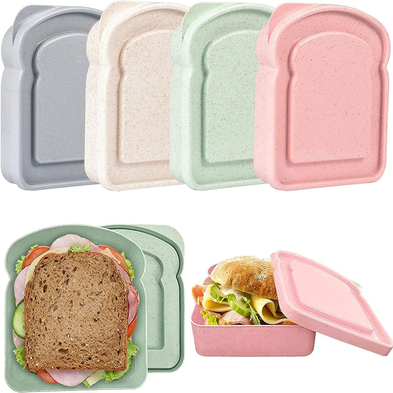 Meal Prep Tupperware - Sandwich Containers Lunch Box Toast Storage