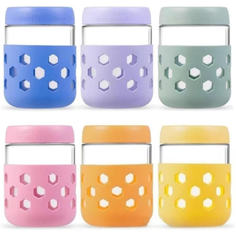 Meal Prep Glass Containers With Lids - SOFT-Glass Jars With Airtight Lids, Wide-Mouth