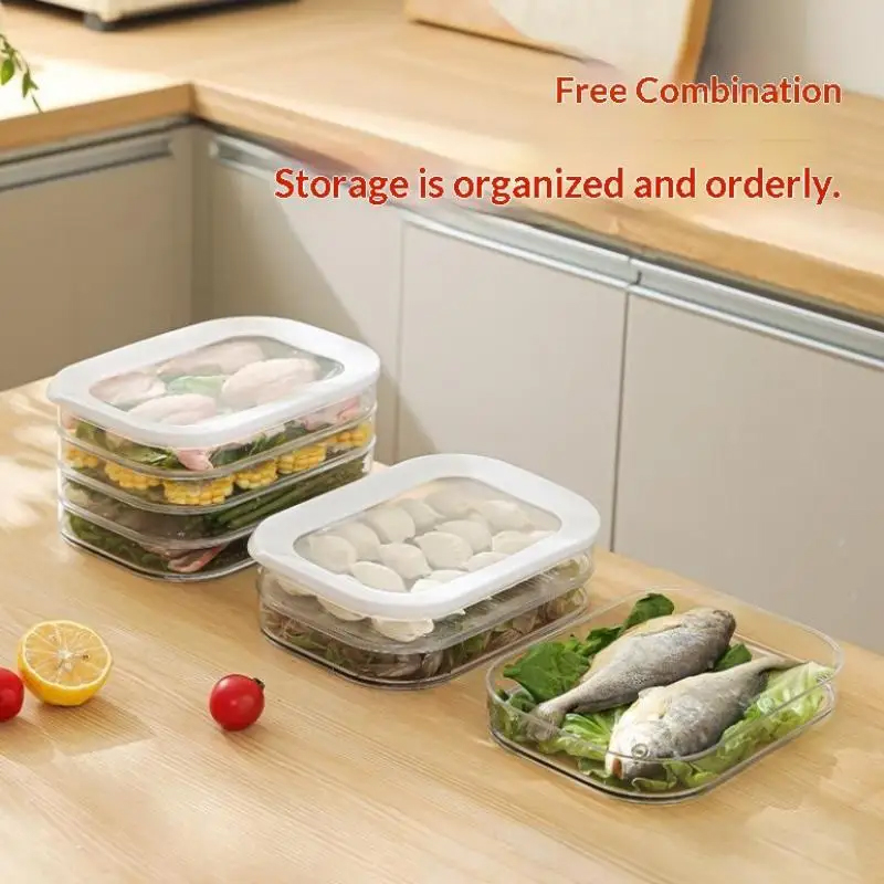 Meal Prep Cutting - Meat Container For Fridge Stackable Cold