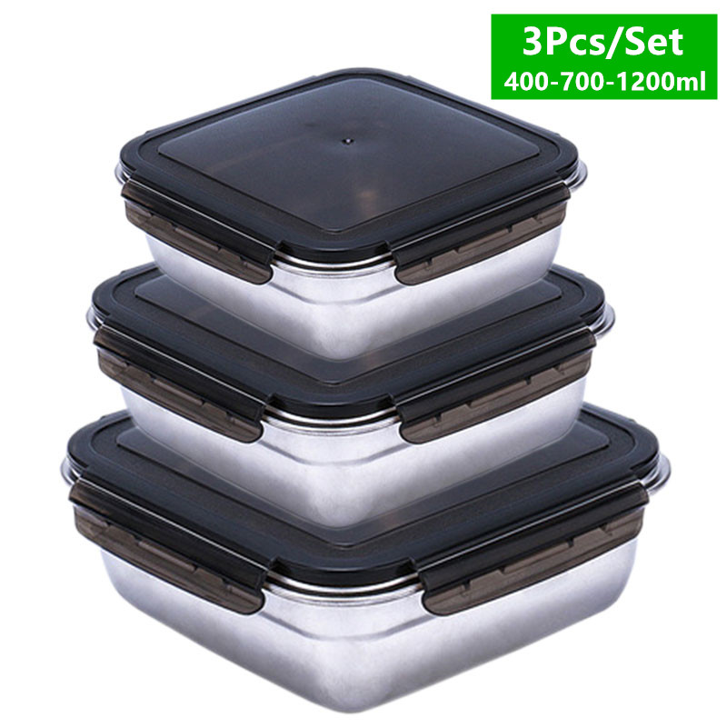 Meal Prep Tupperware - 1200/750/400ML Lunch Box Sets Food Grade