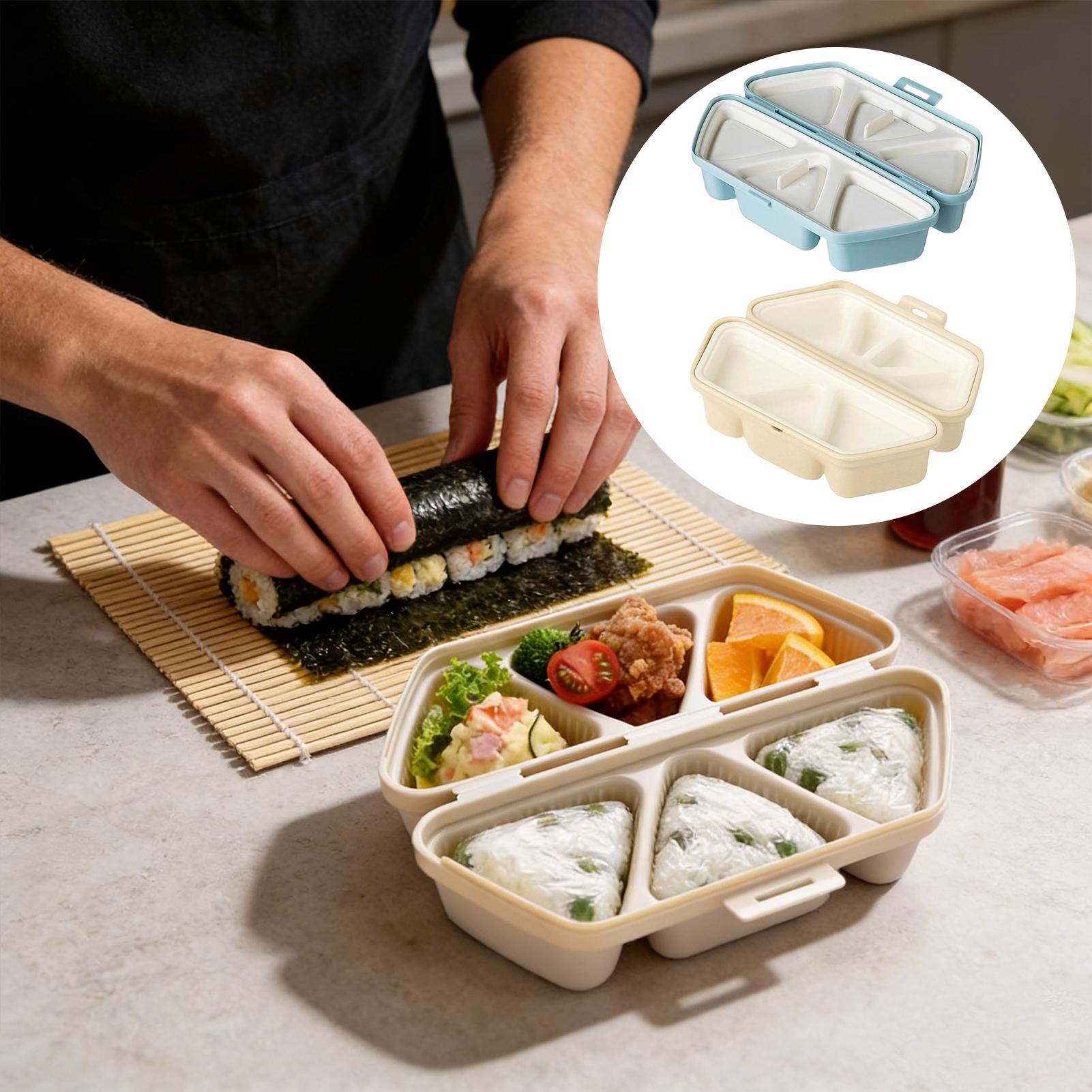 Meal Prep With Rice - Sushi Mold Maker 6 Cavity Triangle