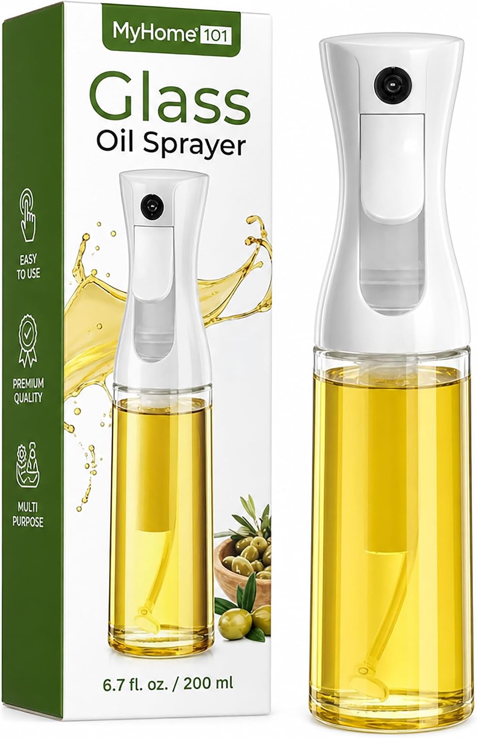 Meal Prep Glass - Oil Sprayer for Cooking - Glass