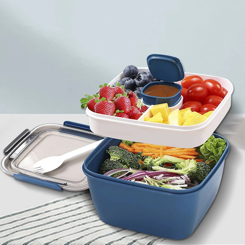 Meal Prep Tupperware - 1100ml/1500ml Portable Lunch Box Container 2