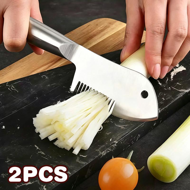 Meal Prep Cutting - 2 PCS Stainless Steel Scallion Shredder