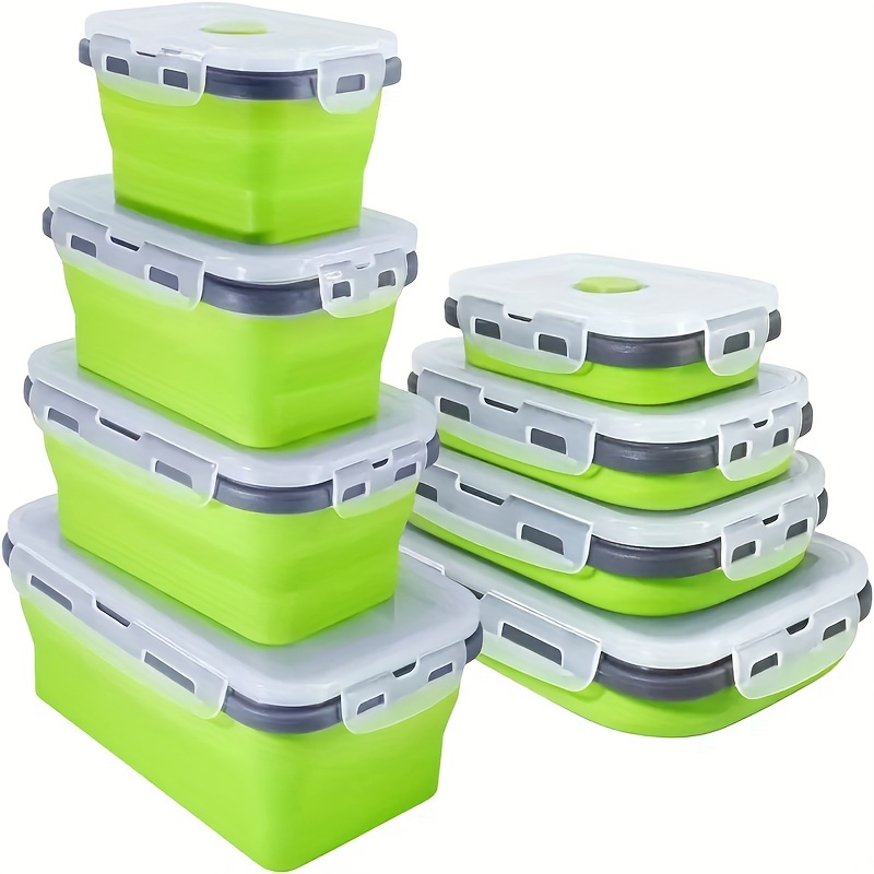 Meal Prep Tupperware - 1/4pcs Collapsible Silicone Food Storage Container