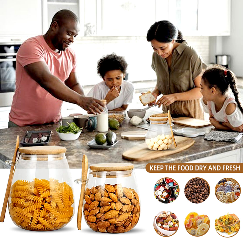 34oz sealed glass jar with spo - đánh giá và giá Meal Prep Glass Containers With Lids