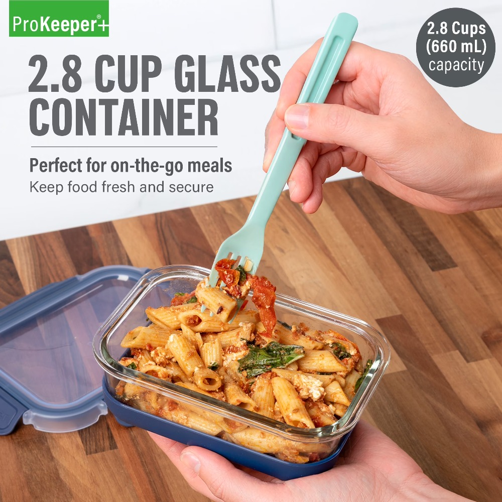 2.8 Cup Glass Food Storage Con - đánh giá và giá Meal Prep Glass