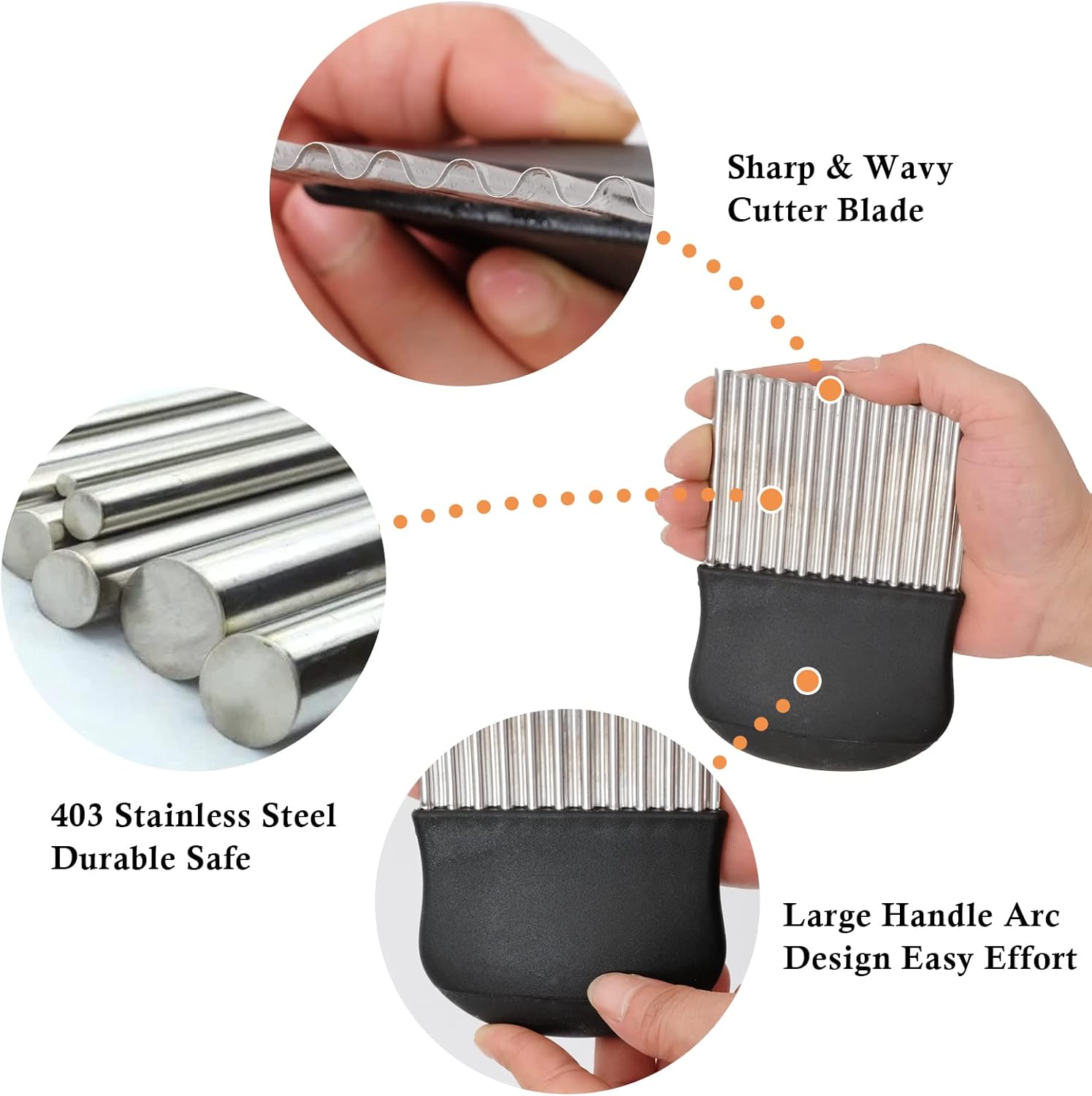 2 Pcs Stainless Steel Crinkle  - đánh giá và giá Meal Prep Quick