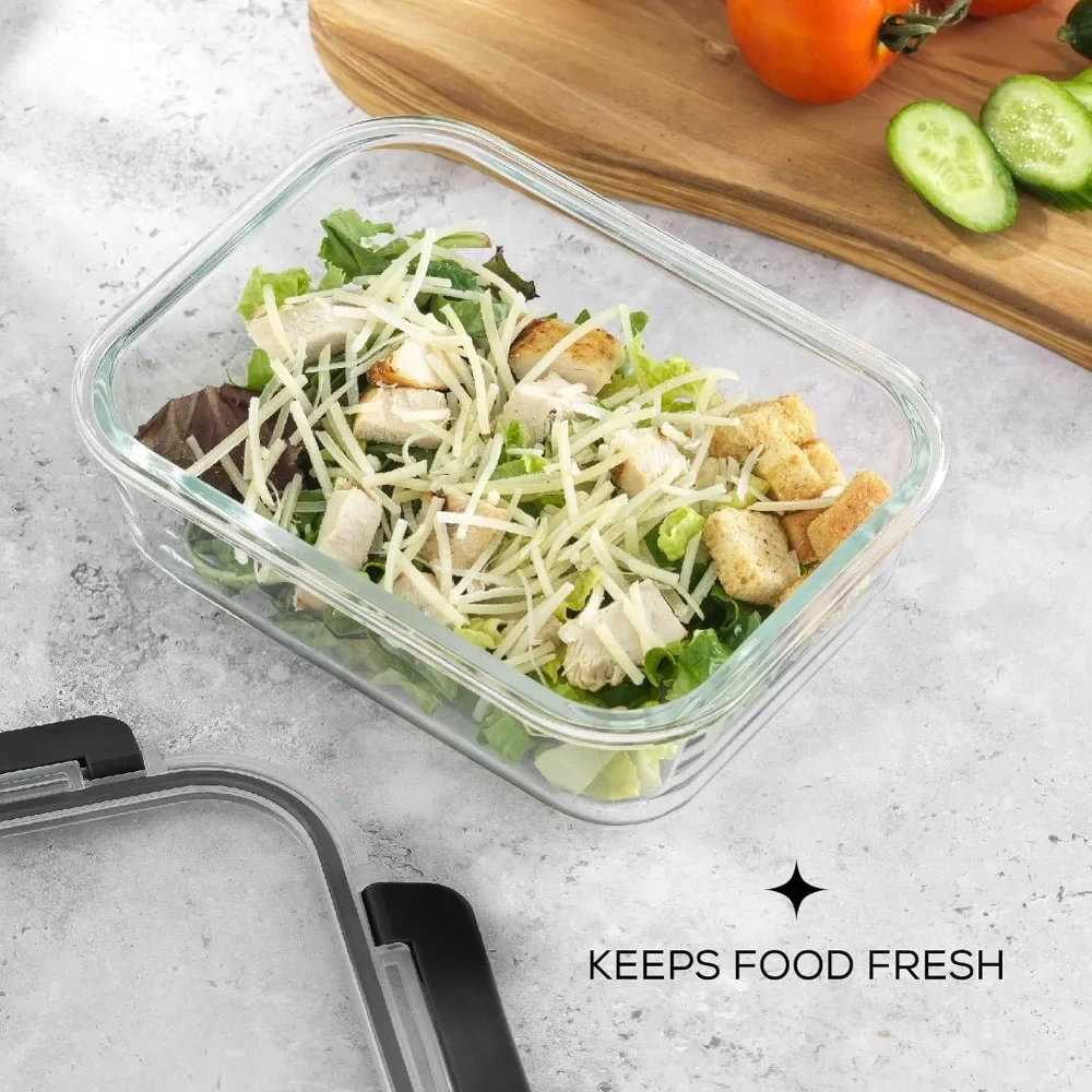 y Glass Food Storage Container - đánh giá và giá Meal Prep Glass Containers With Lids