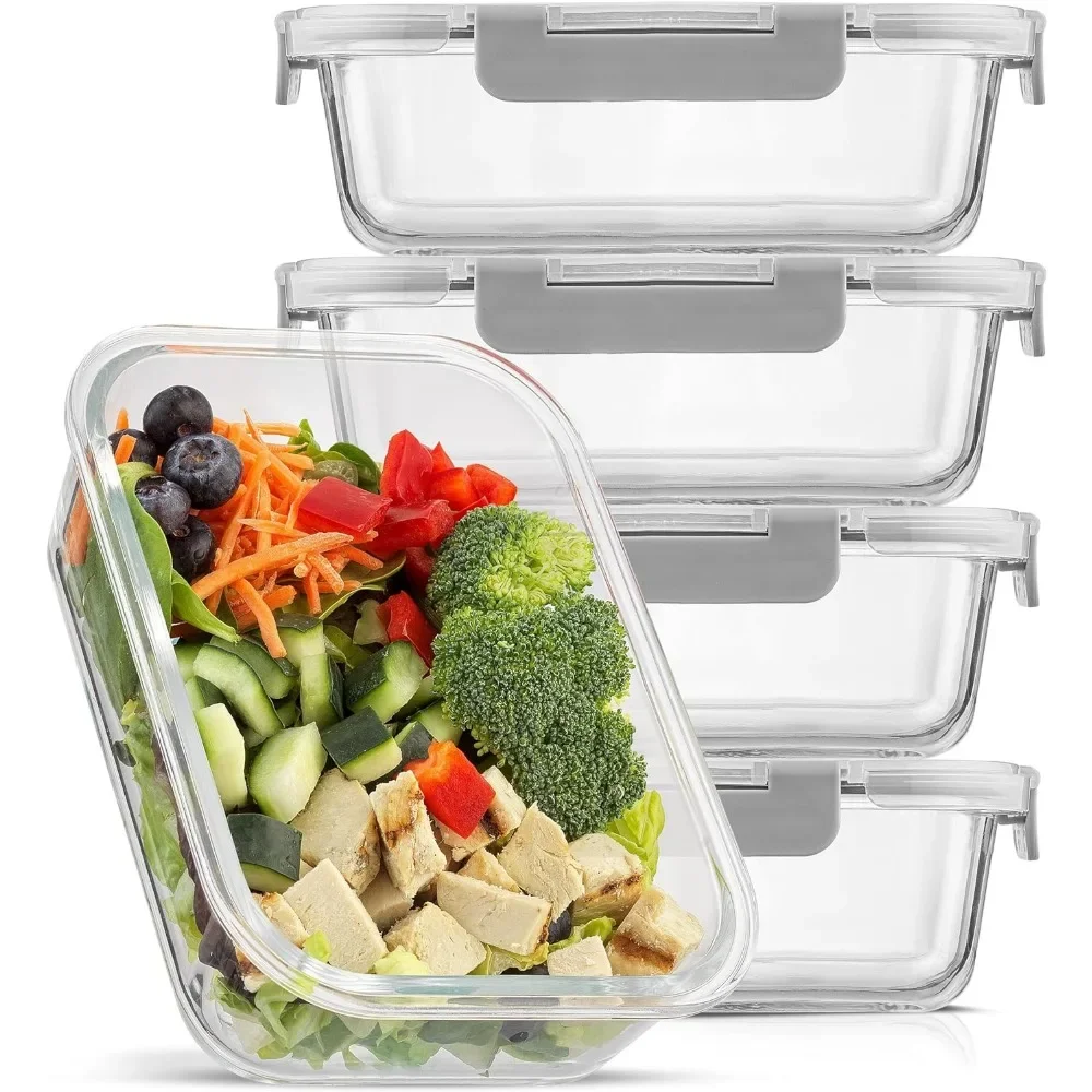y Glass Food Storage Container - đánh giá và giá Meal Prep Glass Containers With Lids