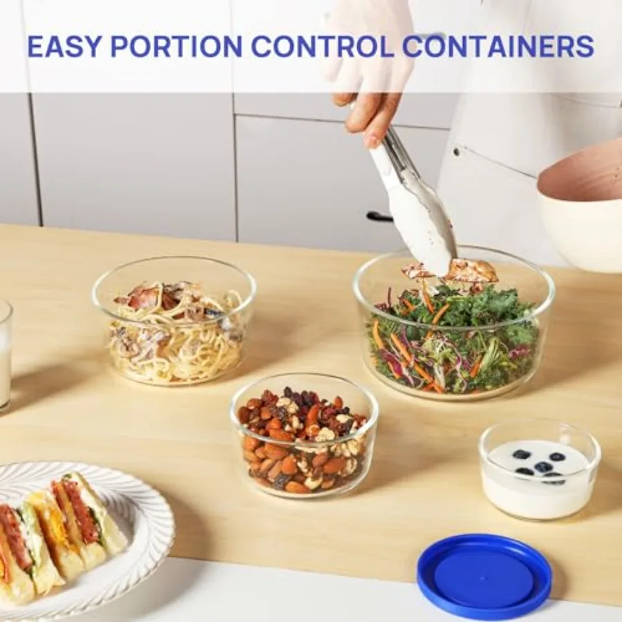 4 Pack Glass Bowls with Lids 1 - đánh giá và giá Meal Prep Glass