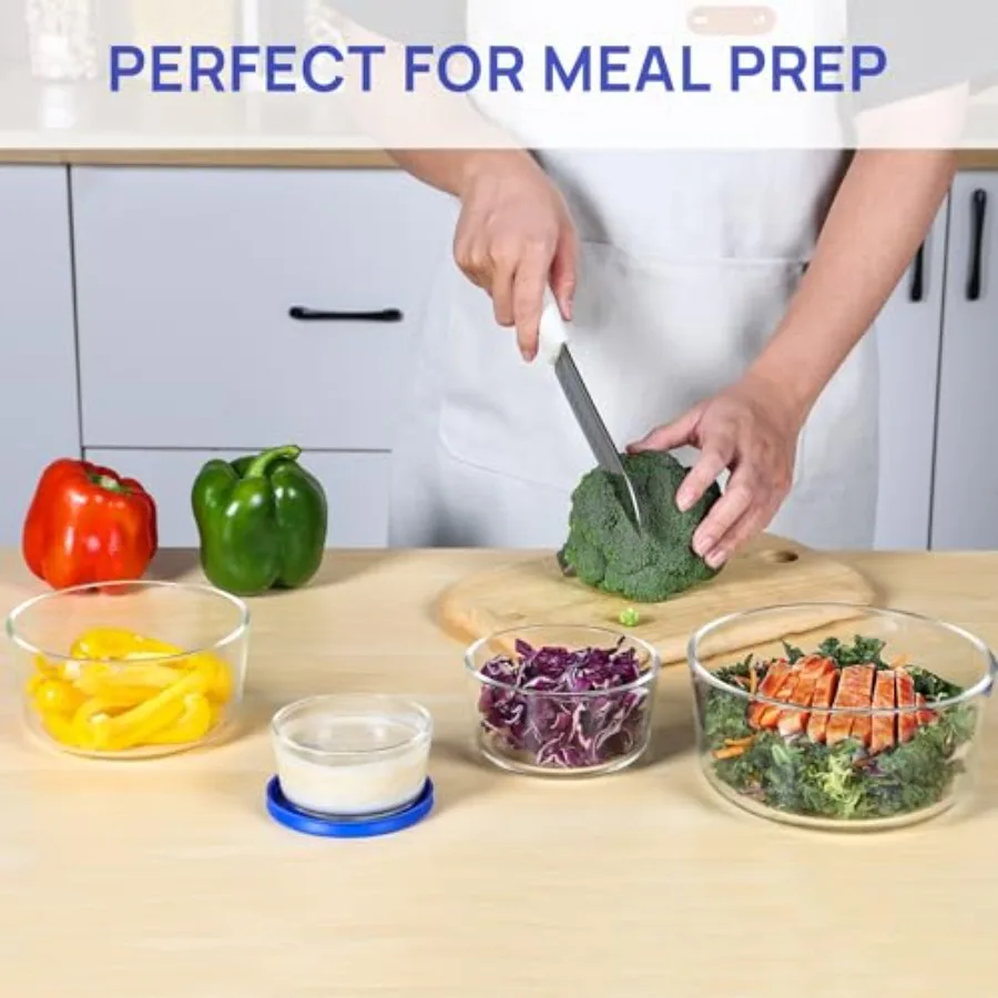 4 Pack Glass Bowls with Lids 1 - đánh giá và giá Meal Prep Glass