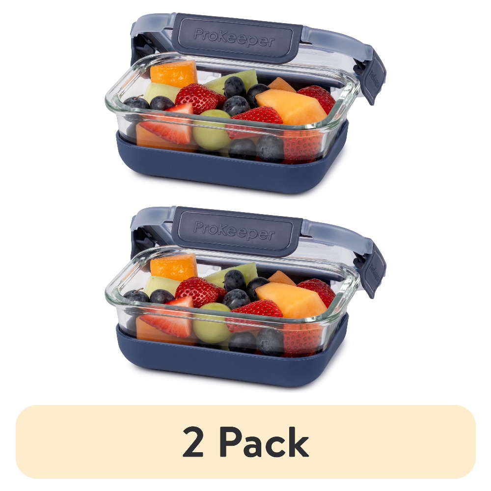 2 Pack 1.6 Cup Glass Food Stor - đánh giá và giá Meal Prep Glass