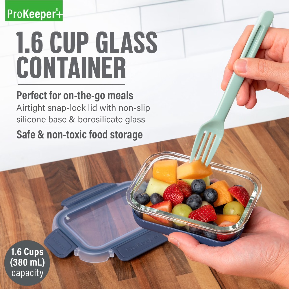 2 Pack 1.6 Cup Glass Food Stor - đánh giá và giá Meal Prep Glass