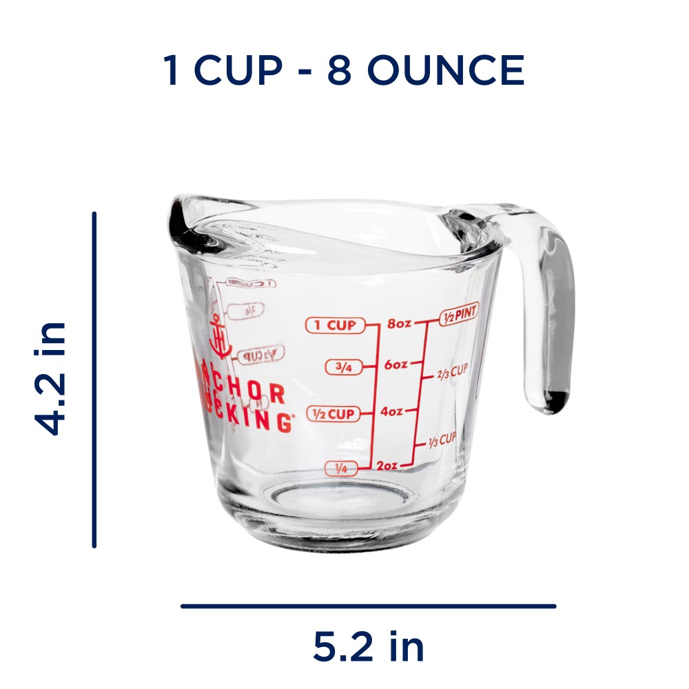 2-Pack Glass Measuring Cups Se - đánh giá và giá Meal Prep Glass