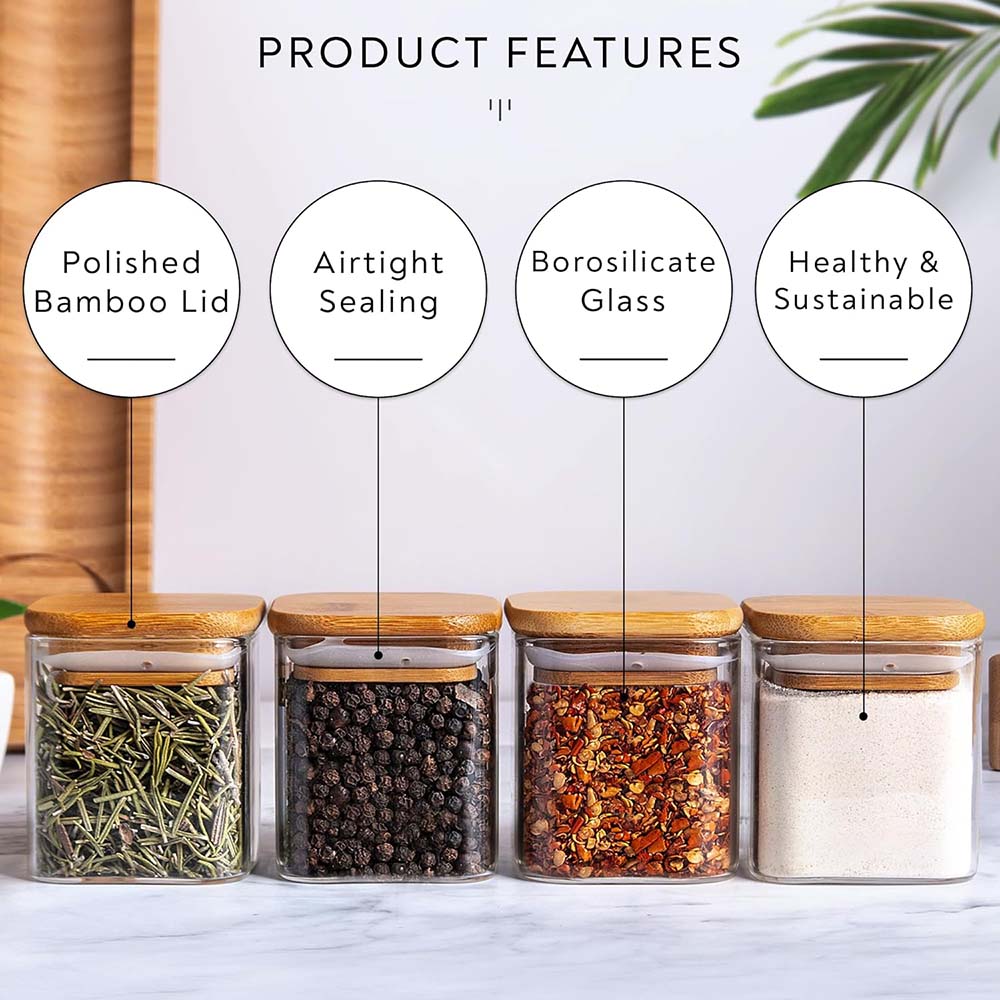 5oz Glass Jars Set with Spice  - đánh giá và giá Meal Prep Glass Containers With Lids