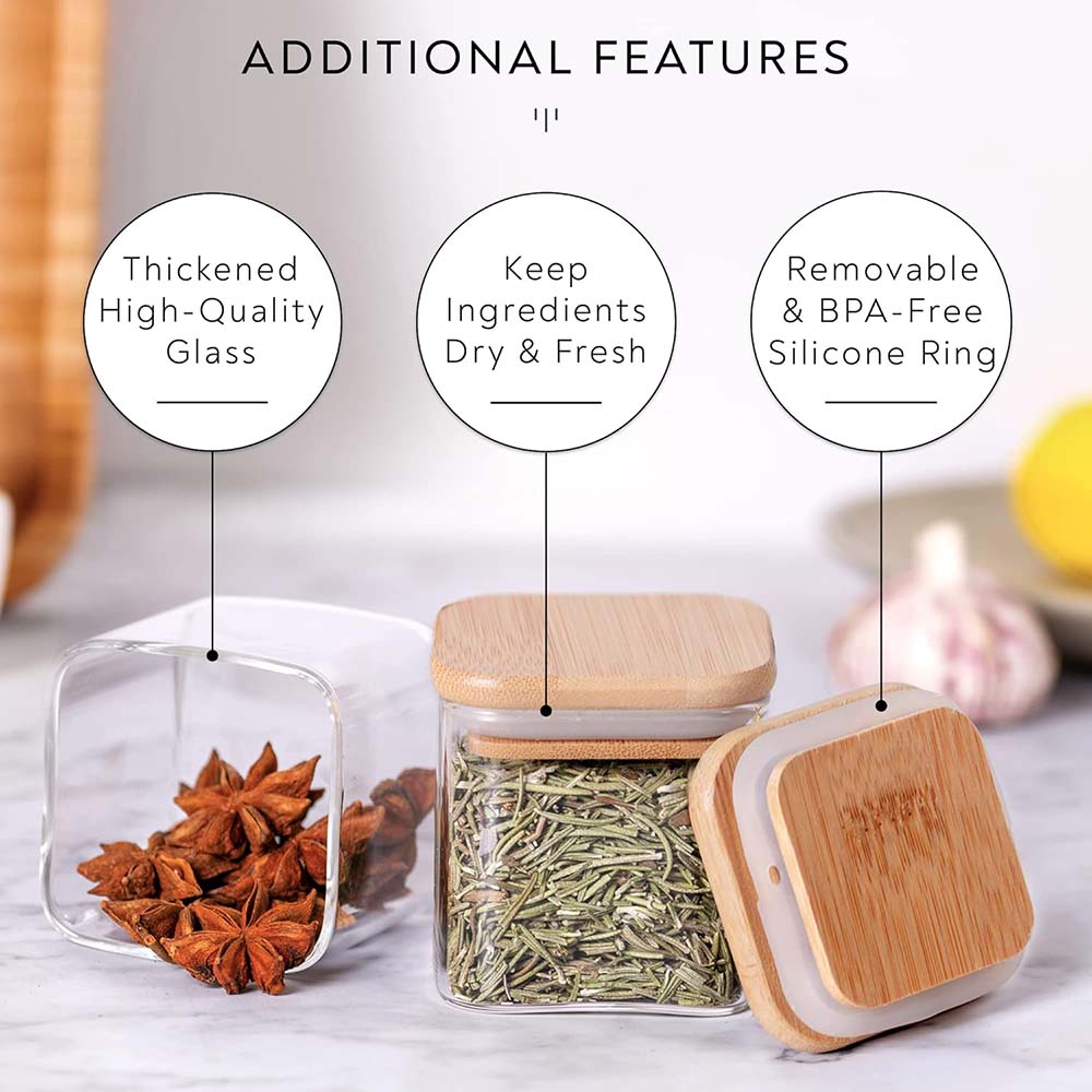 5oz Glass Jars Set with Spice  - đánh giá và giá Meal Prep Glass Containers With Lids