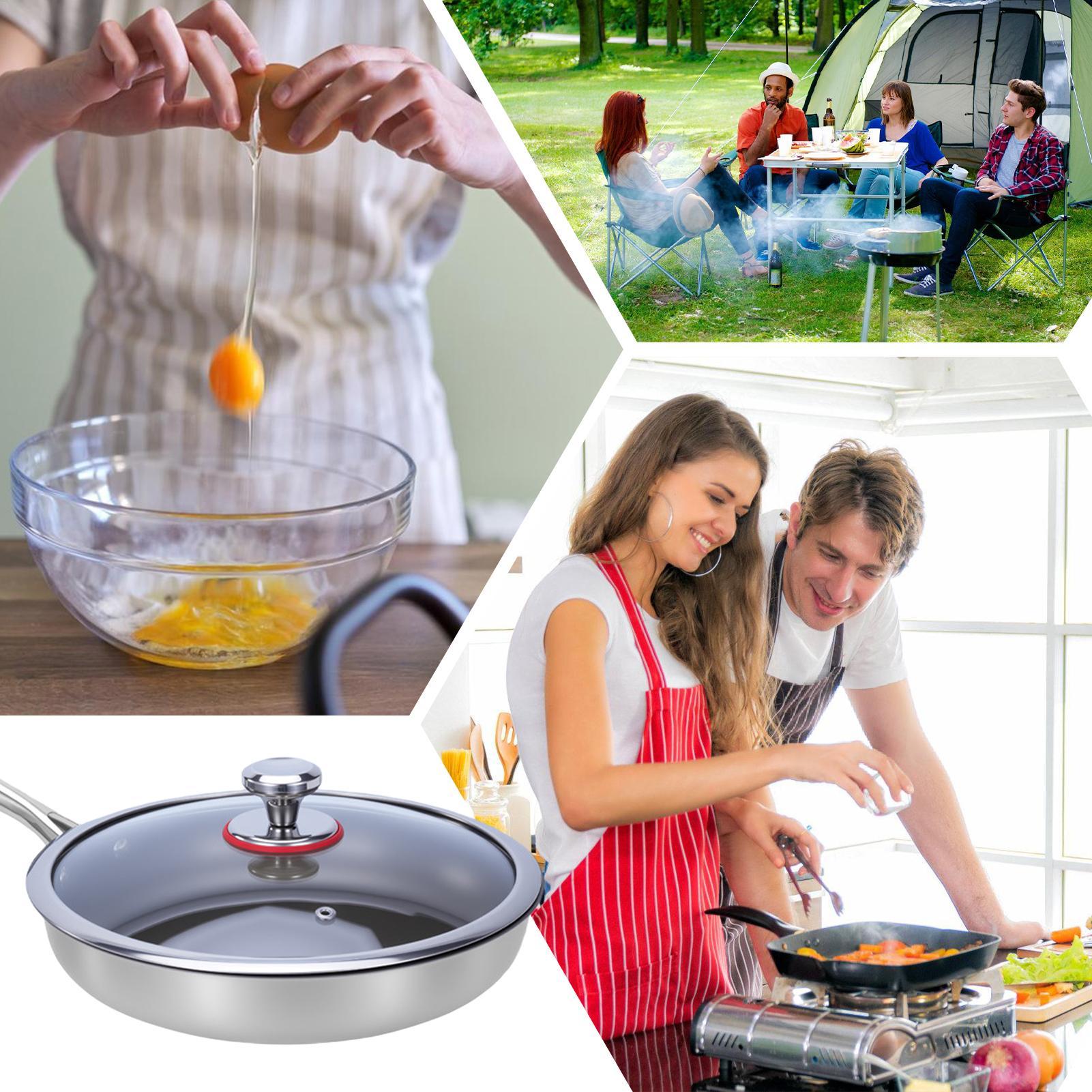Titanium Cooking Pan Non-Stick - đánh giá và giá Meal Prep Glass