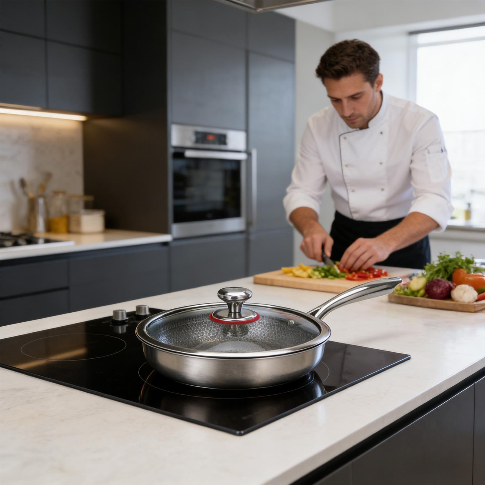 Titanium Cooking Pan Non-Stick - đánh giá và giá Meal Prep Glass