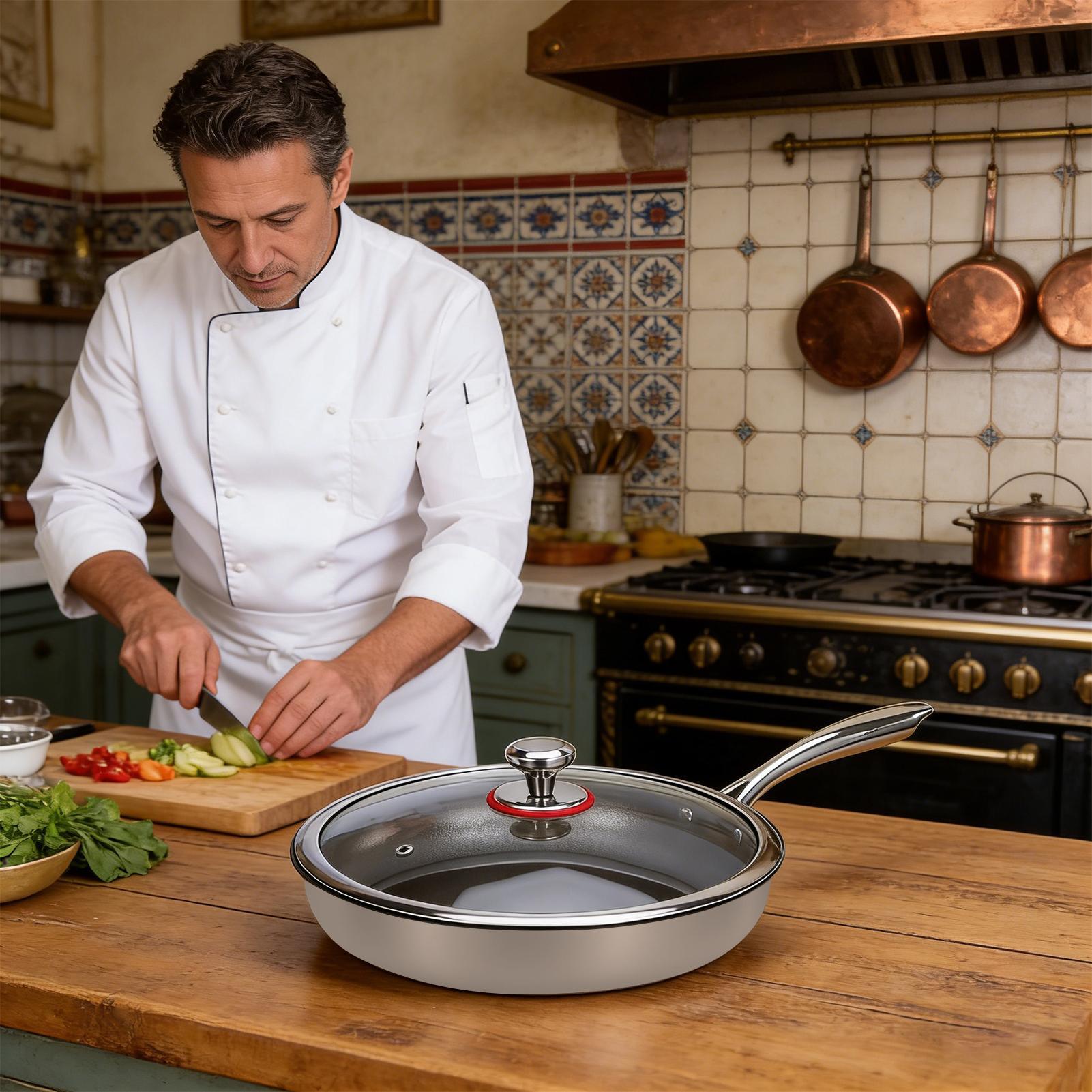 Titanium Cooking Pan Non-Stick - đánh giá và giá Meal Prep Glass