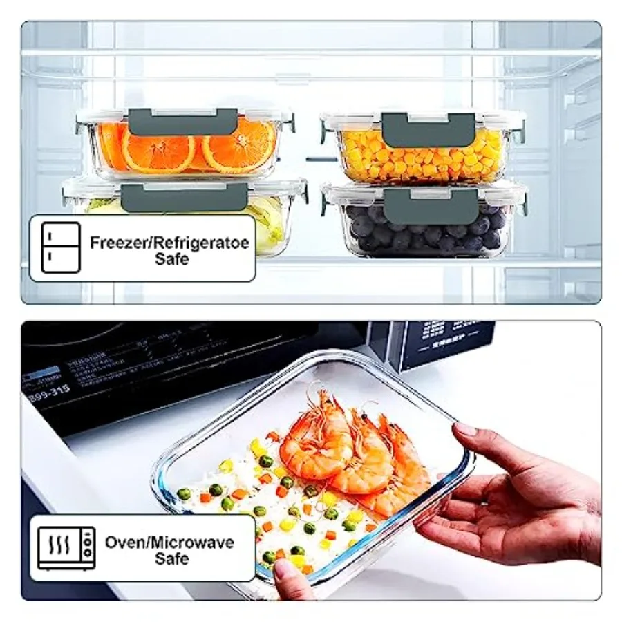10 Pack Glass Meal Prep Contai - đánh giá và giá Meal Prep Glass