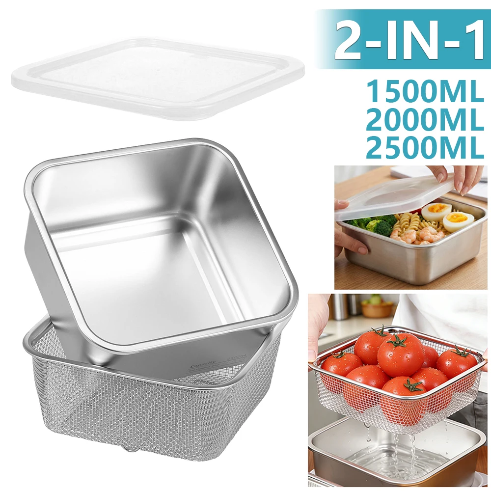 2 in 1 Stainless Steel Fruit W - đánh giá và giá Meal Prep With Rice