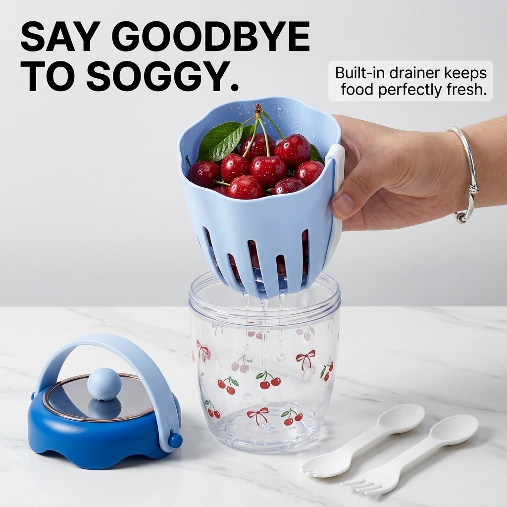 Portable Plastic Salad Oat Con - đánh giá và giá Meal Prep Yogurt