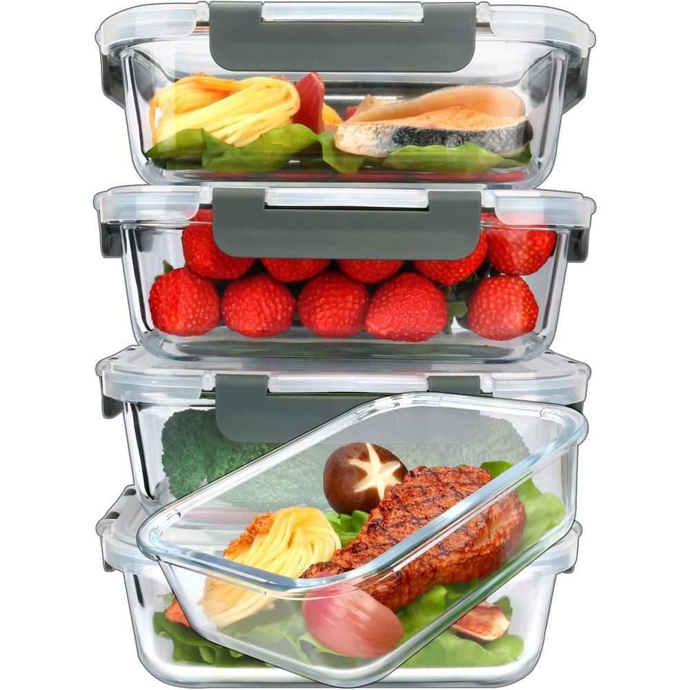 5-Packs, 36 Oz Glass Meal Prep - đánh giá và giá Meal Prep Glass Containers With Lids