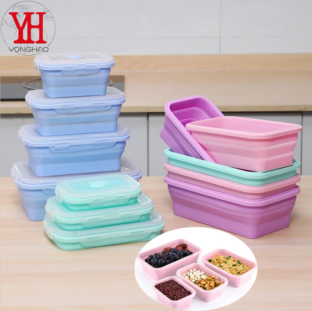 4pcs/set Silicone Rectangle Lu - đánh giá và giá Meal Prep Tupperware