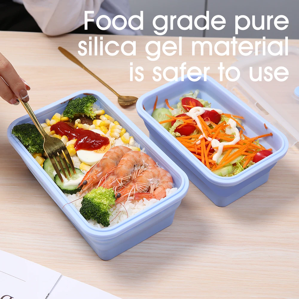 4pcs/set Silicone Rectangle Lu - đánh giá và giá Meal Prep Tupperware