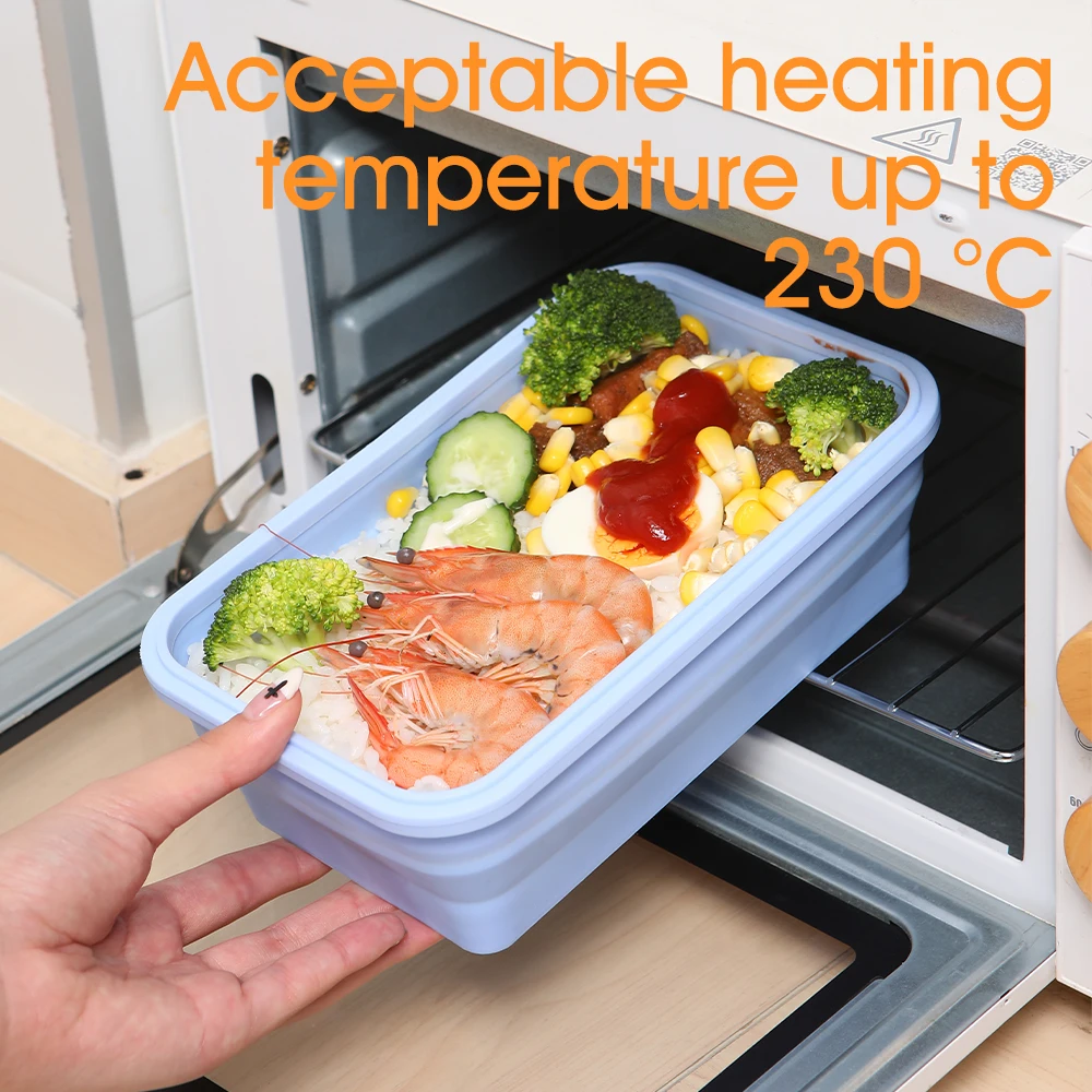 4pcs/set Silicone Rectangle Lu - đánh giá và giá Meal Prep Tupperware