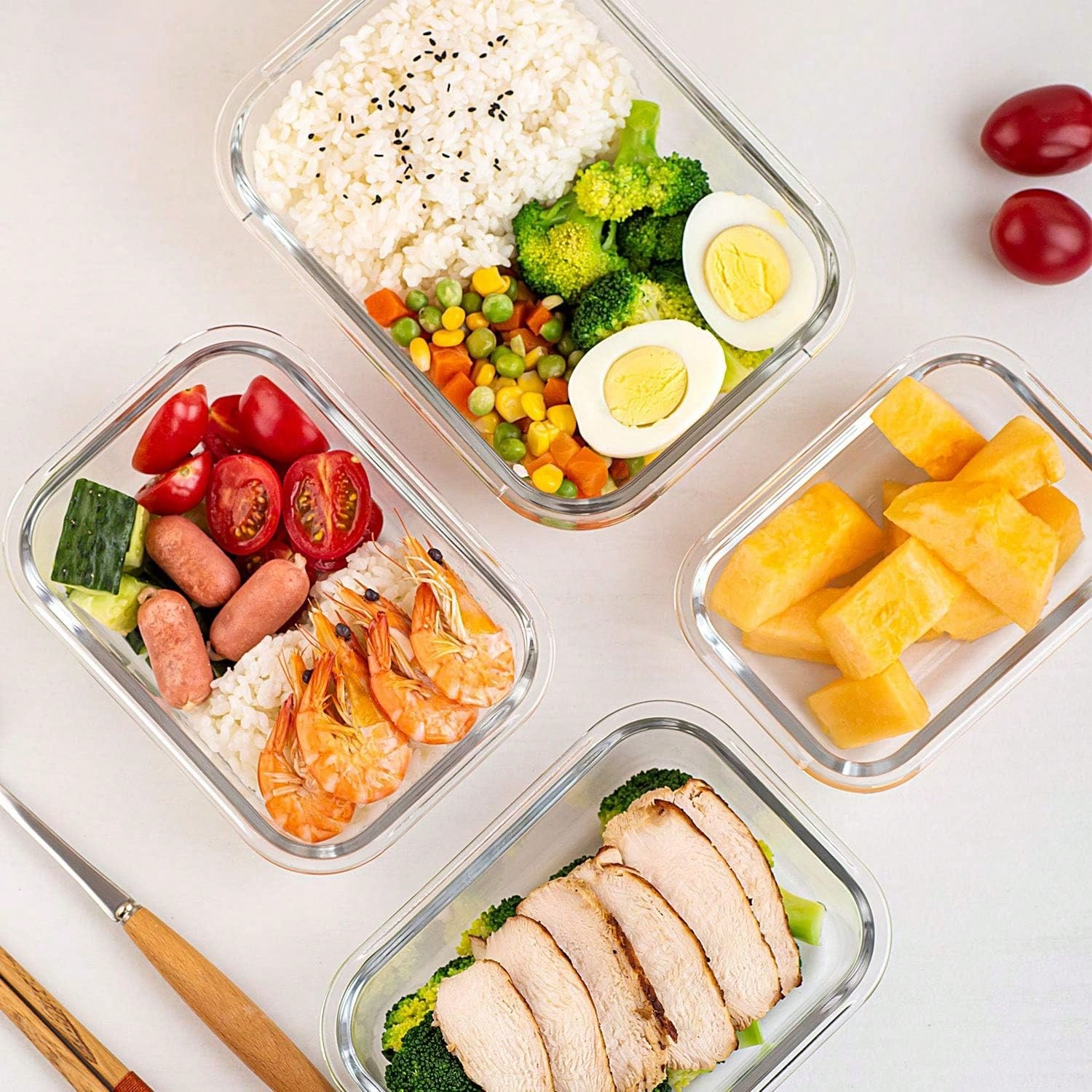 10 Pack Glass Meal Prep Contai - đánh giá và giá Meal Prep Glass