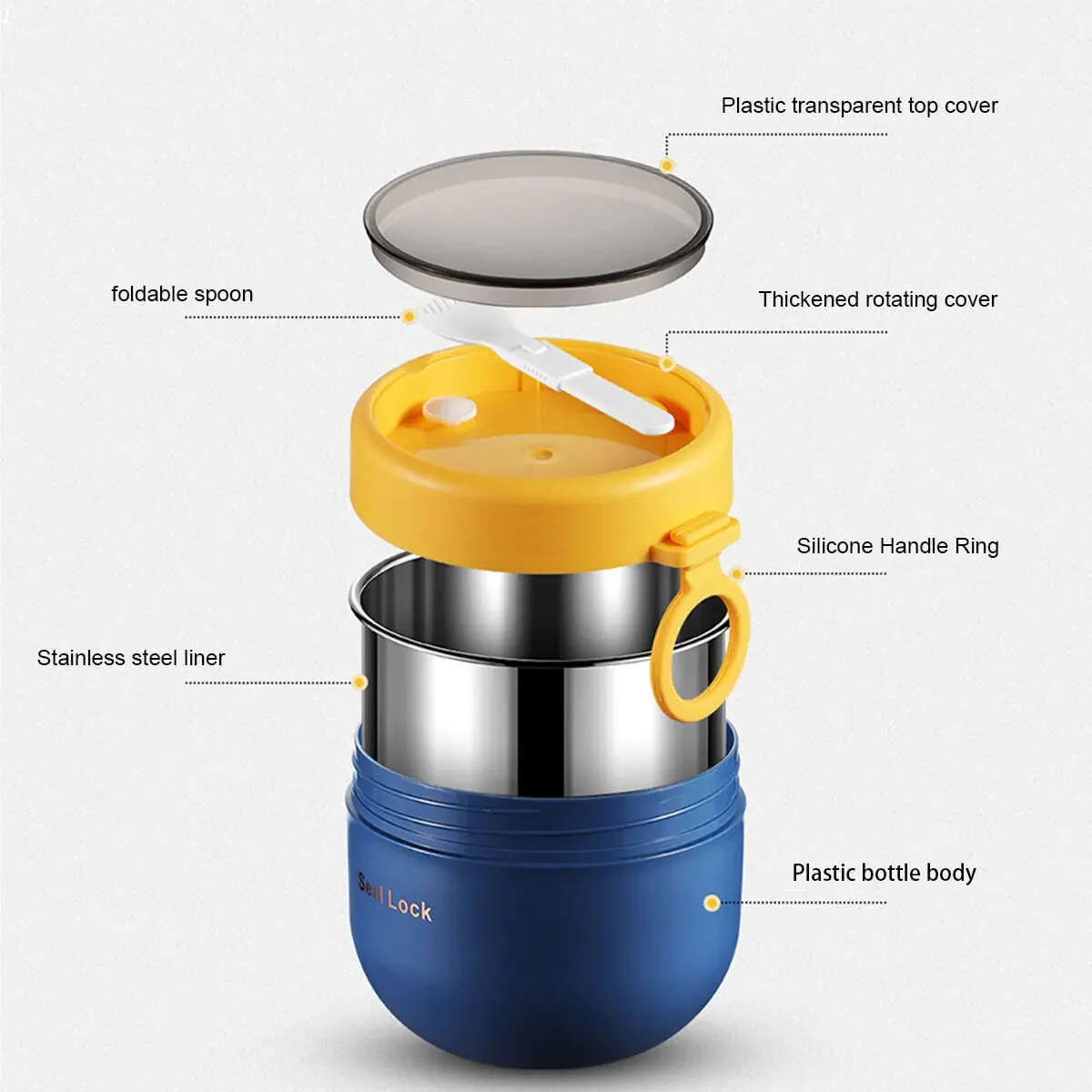600ml/800ml  Breakfast Cups wi - đánh giá và giá Meal Prep Yogurt
