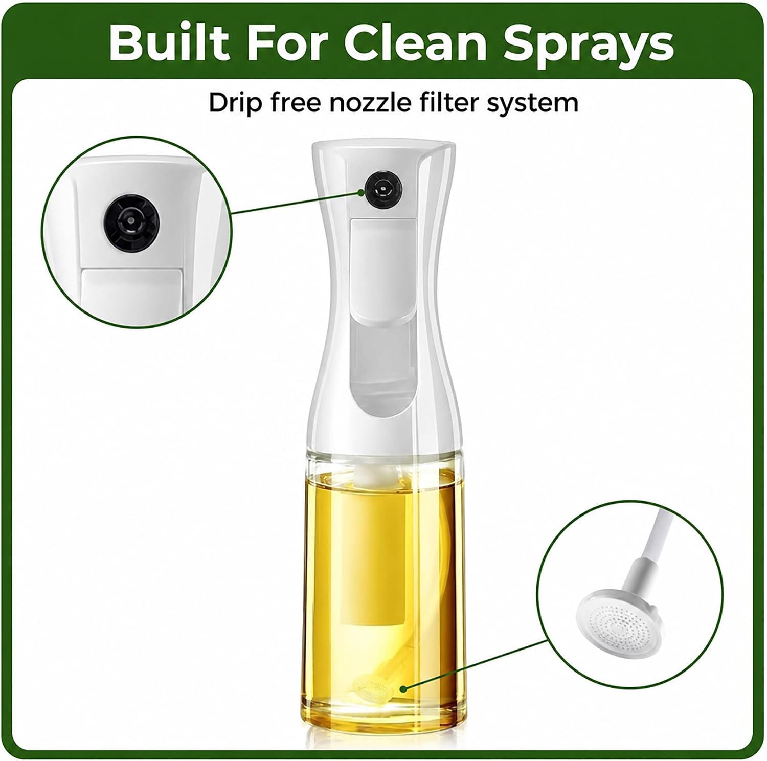 Oil Sprayer for Cooking - Glas - đánh giá và giá Meal Prep Glass
