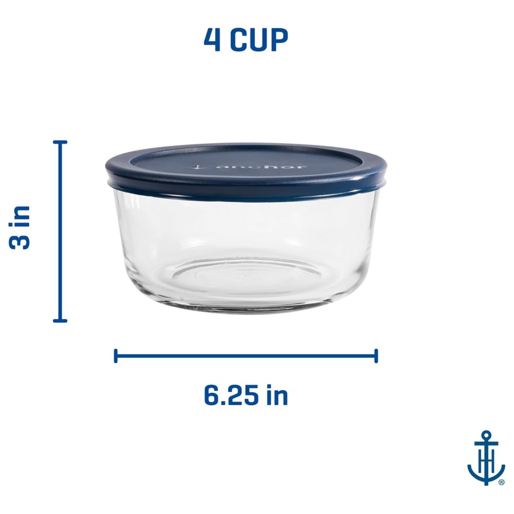 2 Pack Round Glass Food Storag - đánh giá và giá Meal Prep Glass Containers With Lids
