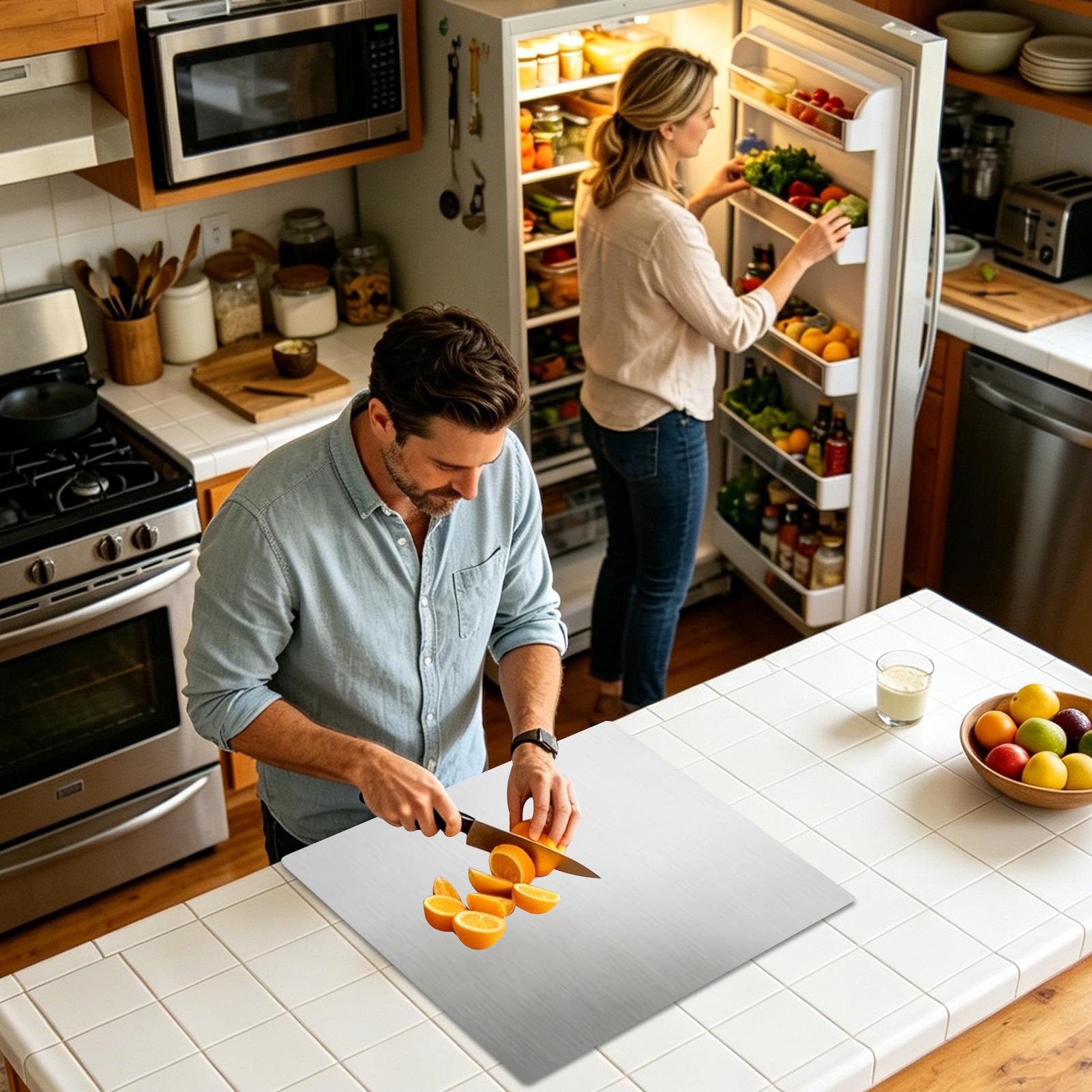 Stainless Cutting Board Dishwa - đánh giá và giá Meal Prep Cutting
