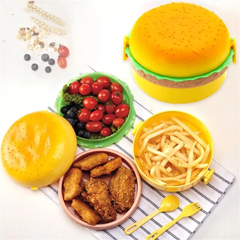 Hamburger Lunch Box Double Tie - đánh giá và giá Meal Prep Tupperware