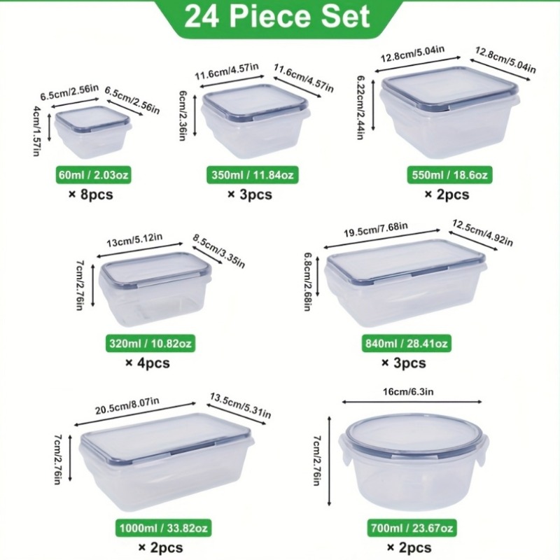 48PCS BPA-Free Food Storage Se - đánh giá và giá Meal Prep Glass