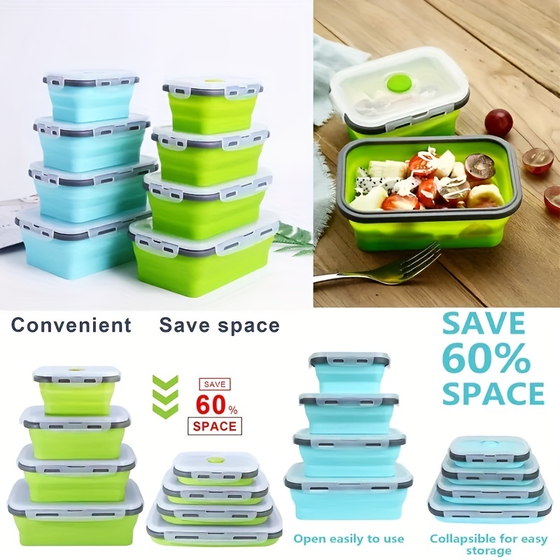 1/4pcs Collapsible Silicone Fo - đánh giá và giá Meal Prep Tupperware