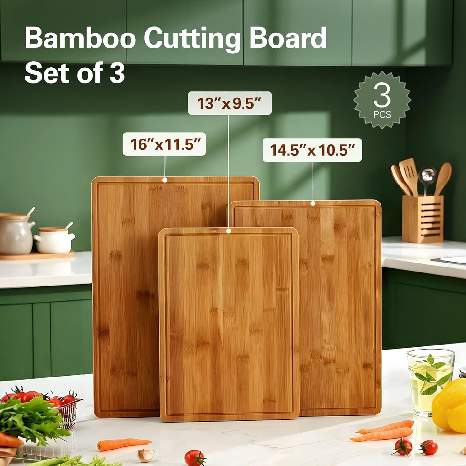 Bamboo Cutting Boards for Kitc - đánh giá và giá Meal Prep Cutting